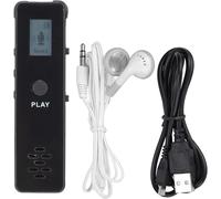 lbgwp60-EnregistreurVocal Numérique, Appareil D'Enregistrement Stéréo À Réduction De Bruit 2 En 1, Lecteur Mp3, Enregistreur Audio Avec Lecteur Mp3 Adapté Aux Conférences(Le Noir)