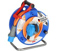 lbgwp60-Enrouleur De Câble De Camping Cee 230 V 25 M (H07Rn-F 3G2,5, Orange, Raccord Coudé Cee Avec Pr Combinée De Contact De Protection, Pour Une Utilisation Durable En Extérieur, Ip44,