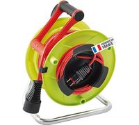 lbgwp60-Enrouleur De Câble Standard Sm1-Rb Avec Rallonge Supplémentaire Et Technologie Bretec (30M De Câble H05Vv-F 3G1,5, Utilisation Temporaire En Extérieur, Fabriqué En France) 28,5M + 1,5 M Vert