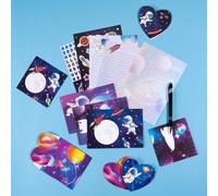 Lbgwp60-Ensemble De Papeterie Pour Enfants Univers Penpal Astronaute Garçons Papeterie Papier Lettre Écriture Papeterie Écriture Avec Enveloppes, Cartes De V?Ux, Autocollants, Stylo D'écriture