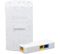 lbgwp60-Extendeur Poe Extérieur À 2 Ports, Répéteur Poe 1 En 2 Avec 100 Mbps, Ieee802.3Af/At/Bt 60 W, Ip65, Montage Mural Étanche, Distance De Transmission 130M, Cascade À 3 Niveaux (520M)