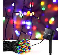 lbgwp60-Exterieur Solaire, Led Étanche Lumineuse Solaire 8 Mode Etanche Lumière Lampe Décoratives Pour Jardin Cour Noël Mariage Fête (1 Pack 12M 100Led, Multicolore)