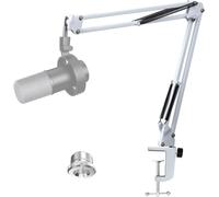 lbgwp60-Fifine K688 Bras Micro Blanc, Support Micro Blanc Fifine Usb/Xlr K688 K658 Streaming Micro Avec Adaptateur Vis 3/8"" Vers 5/8"", Pied De Micro Pince De Perche Micro Pour Gaming, Podcasting Par