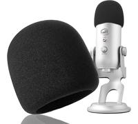 lbgwp60-Filtre Anti Pop Et Anti-Vent Pour Blue Yeti Microphone, Blue Yeti Pro Micro Anti Vent Bonnette Mousse Comme Pare-Br Efficace Enlever Les Bruits¿Noir¿