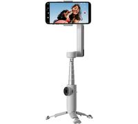 lbgwp60-Flow - Stabilisateur Pour Smartphone Avec Suivi Alimenté Par L'Ia, Stabilisation À 3 Axes, Trépied Et Perche À Selfie Intégrés, Pliable Et Portable, Vidéos Pour Réseaux Sociaux, Gris Pierre