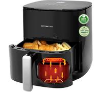 lbgwp60-Friteuse À Air Chaud Avec Volume Xl De 5 Litres, Convient Pour Jusqu'À 4 Personnes, Nouvelle Technologie Deux Éléments Chauffants En Acier Inoxydable (Haut + Bas), 8 Programmes Automatiques,