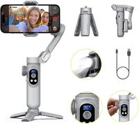 lbgwp60-Gimbal Stabilisateur Pour Smartphone, Cardan 3 Axes Portable Avec Écran Oled Pour Iphone/Android Avec Suivi Du Vi /Objet Pour Tiktok Youtube Vlog-Smart X Pro Gris