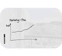 Lbgwp60-Gl303 Tableau Magnétique En Verre Premium, Surface Brillante, Coins Arrondis, 100 X 65 Cm, Verre De Sécurité, Montage Facile, 1 Marqueur Noir Inclus, Super Blanc - Artverum