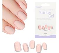 Lbgwp60-Glam'up Paris - Sticker Gel Semi-Permanent - Vernis Gel Adhésif - Qualité Professionnelle - Longue Tenue Jusquà 3 Semaines - Autocollants Facile À Util R - 16 Pièces - Strip Nail - Rose Natur