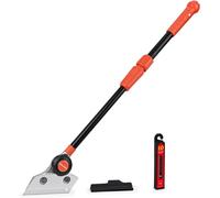 lbgwp60-Grattoir Plancha Avec 10 Lames, Grattoir Télescopique De 16 À 23 Inch, Lames En Acier Au Carbone 100Mm, Pour Carrelage, Papier Peint, Colle, Miroir, La Table De Cuisson