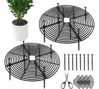 Lbgwp60-Grille Protection Plante 2pcs Protection Plante Chat 19cm Pot De Fleurs Grille Environnement Protections Plantes Interieur Chat Non Toxique Pour Protéger Les Enfants Et Les Animaux Domestique