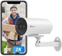 lbgwp60-H5 Poe 2K Caméra De Surveillance Wifi Extérieure Avec Détection De Personne/Véhicule, Vision Nocturne En Couleur, Alarme Sirène Et Flash, Audio Bidirectionnel, H.265, Compatible Alexa, Ip67