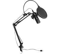 lbgwp60-Influence Microphone Cardioïde A Condensateur, Qualité Professionnelle, Pack Complet- Bras Articulé - Bonnette - Filtre Anti-Pop - Support Anti-Vibrations, Idéal Pour Streaming, Podcast - Noi