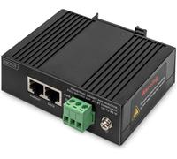 lbgwp60-Injecteur Industriel Gigabit Ethernet Poe - 85W - 10/100/1000 Mbps - Portée 100M - Montage Sur Rail Din - Noir