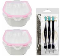 Lbgwp60-Ivon Lot De 2 Bols À Ongles Et 3 Cuticules, Dissolvant De Vernis À Ongles Soak Off Gel Polish Remover Bol De Manucure Et Poussoir À Cuticules En Caoutchouc