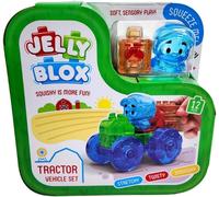 lbgwp60-Jelly Blox - Kit Tracteur - 12 Blocs De Construction Souples Tactiles - 1 Tracteur, 1 Fermier Et Accessoire - Jeu De Construction Sensoriel Pour Enfants Dès 2 Ans - Blocs Extensibles & Flexib