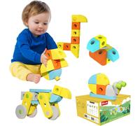 lbgwp60-Jeux De Construction Bebe, Grands Blocs De Construction Pour Enfants 2 3 4 5 6 Ans, 49 Briques Géantes En Mousse Eva, Souples Et Légères, Jouets Montessori, Cadeau Pour Garçon Fille