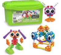 lbgwp60-Kid 85618 50 Kit De Construction Pour Les Bâtisseurs En Herbe, Kit De Constructions Pour Enfants Avec 100 Pièces, Jeux Éducatifs Pour Enfants, Partir De 3 Ans
