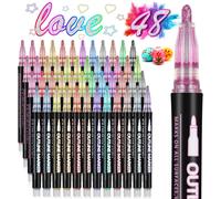 Lbgwp60-Kids Visacolor Xl Feutres De Coloriage À Pointe Large, Lavables, Encre À Base D'eau - Couleurs Assorties, Pot De 48