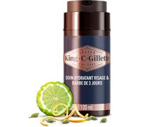 Lbgwp60-Kingc Soin Hydratant Pour Hommes, Pour Le Vi Et La Barbe Courte, Adoucit La Peau, Infusé Du Parfum Signature Avec Des Notes De Bergamote, Complexe Vitamine B, 100 Ml
