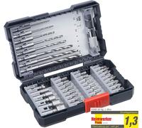 lbgwp60-L Coffret De Forets 39 Pièces, Avec. Tige Hexagonale, 8 X Forets À Métaux Hss Et Embouts Ph, Pz Et Tx En Kit, Y Compris Fra s, Porte-Embouts Et Embouts À Douilles