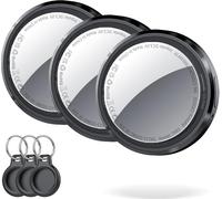 lbgwp60-Localisateurs D'Objets Bluetooth, Smart Air Tracker Tag Compatible Avec Apple Local r (Ios Uniquement), Localisateurs DArticle Pour Clés/Portefeuille/Sacs/Val s, 100Db Bip, Batterie Remplaçab