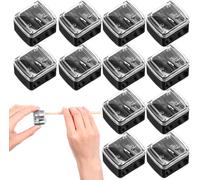 Lbgwp60-Lot De 12 Taille-Crayons De Maquillage, Taille-Crayon À Double Lèvre, Petits Taille-Yeux, Outils Manuels Cosmétiques Pour Eyeliner, Crayons À Lèvres (Noir)