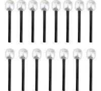 lbgwp60-Lot De 15 Microphones De Scène Pour Dégu ment - Accessoires Argentés À Paillettes Pour Cosplay, Jeu De Scène, Accessoires De Karaoké, Fête D'Anniversaire À Thème