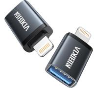 lbgwp60-Lot De 2 Adaptateurs Lightning Vers Usb Pour Iphone - Usb 3.0 Otg - Compact - Pour Iphone/Ipad, Hubs, Clavier Midi, Souris, Lecteur De Cartes, Synchronisation Des Données Usb - Pr En Charge D