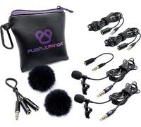 lbgwp60-Lot De 2 Microphones Cravate Pour Baladodiffusion - Microphone Professionnel Omnidirectionnel À Clipser - Compatible Avec Iphone, Android, Appareil Photo Reflex Numérique, Samsung, Zoom,