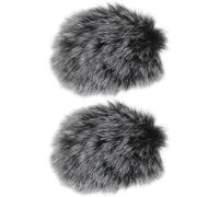 lbgwp60-Lot De 2 Microphones En Fourrure Compatibles Avec Hollyland Lark M1 C1 Et Microphone Cravate Sans Fil Moma M1