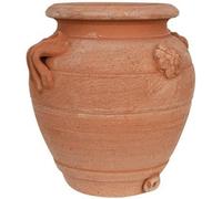 Lbgwp60-Lot De 2 Pots En Terre Cuite Artisanaux 16 X 20 X 16 Cm - Vase En Terre Cuite Intérieur Et Extérieur - Pots Plantes Succulentes Made In Italy