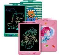 lbgwp60-Lot De 2 Tableaux Dyna-Pm Dinosaure + Sirène - Tablette D'Écriture Lcd Couleur De 10 Pouces Pour Enfants - Tableau Magnétique Pour Dessin - Jouet Éducatif - Cadeau Pour Enfant
