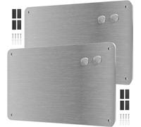 Lbgwp60-Lot De 2 Tableaux Magnétiques En Métal - 44,5 X 29 Cm - En Acier Inoxydable - Pour Lettres, Chiffres, Poèmes - Pour Cuisine, Armoire