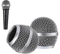 lbgwp60-Lot De 2 Têtes De Microphone De Rechange Pour Microphone Shure Sm58, Filtre Anti-Pop En Maille Avec Mousse Intérieure En Mousse