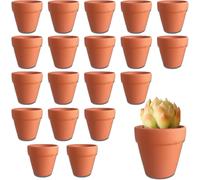 lbgwp60-Lot De 20 Mini Pots En Terre Cuite, 3 X 3,5 Cm, En Céramique, Pour L'Intérieur Et L'Extérieur, Cactus, Plantes Succulentes, Maison