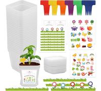 Lbgwp60-Lot De 24 Cadeaux Pour Les Élèves De La Classe De Fin D'année Pour 24 Élèves - Cadeaux De Fin D'année - Sans Semences - Cadeau De Fin D'année - Pots De Fleurs Pour Graines - Prix De Motivatio