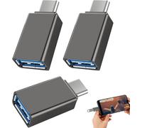lbgwp60-Lot De 3 Adaptateurs Usb C Vers Usb, Adaptateur Usb C Mâle Vers Usb 3.0 Femelle, Adaptateur Usb C Vers Usb, Convertisseur Thunderbolt 4 Vers Usb Otg, Compatible Avec Imac, Macbook Pro, Iphone