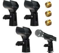 lbgwp60-Lot De 3 Supports De Microphone Réglables Avec Vis En Cuivre - Adaptateur De Micro Universel De Bureau