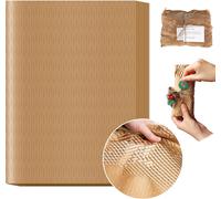 Lbgwp60-Lot De 35 Feuilles De Papier D'emballage En Nid D'abeille Marron, 30,5 X 40,6 Cm Pour Déménagement, Emballage Pour Colis, Matériaux D'emballage Avec Ficelle De 10 M