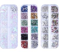 Lbgwp60-Lot De 4 200 Strass À Dos Plat En Cristal Ab Pour Nail Art, C?ur, Étoile, Paillettes Avec Strass Pour Ongles, Vi , Vêtements, Loisirs Créatifs