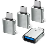 lbgwp60-Lot De 4 Adaptateurs Usb C Vers Usb (Lot De 4), Adaptateur Otg Thunderbolt 4/3 Vers Compatible Avec Iphone 16 15 Series Macbook Pro M4 Mac Mini Galaxy S24, Ipad, Téléphone Mobile De Type C