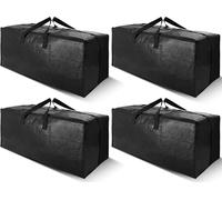 lbgwp60-Lot De 4 Sacs De Déménagement Extra Larges, Très Résistants Avec Sangles De Sac À Dos, Poignées Solides Et Fermetures Éclair, Sacs De Rangement Pour Économ r De L'Espace, Pliables À
