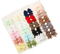 Lbgwp60-Lot De 40 Pinces À Cheveux Pour Bébé Avec Poignées Côtelées Antidérapantes, Hypoallergéniques Pour Nouveau-Nés, Nourrissons Et Tout-Petits (0-3 Ans), Motifs Papillon Et N?ud En 6 Couleurs Viv