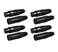 lbgwp60-Lot De 8 Connecteurs Xlr À 3 Broches, 4 Pr s Mâles Et 4 Femelles Xlr, Adaptateur Répartiteur Durable Pour Microphone, Mixeur Audio, Haut-Parleur, Haute Conductivité Et Bruit Ultra Faible
