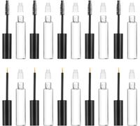 Lbgwp60-Lotde 10 Tubes Vides Pour Mascara Et Baguette En Verre Pour Huile De Ricin, Eyeliner Liquide, Crème À Cils, Baguettes Avec Tube Transparent (Noir)
