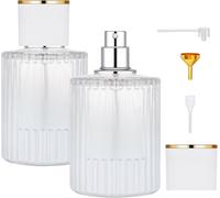 Lbgwp60-Lotde 2 Atom Urs De Parfum Rechargeables, 50 Ml, Décanteur De Parfum En Verre, Vides Et Portables, Essentiels Pour Sac À Main (Blanc Dégradé)