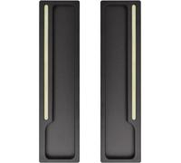 Lbgwp60-Lotde 2 Poignées De Porte Coulissante Lumineuses Rectangulaires En Alliage D'aluminium Intégrées Pour Tiroir De Grange Coulissante, Armoire, Armoire (Noir)