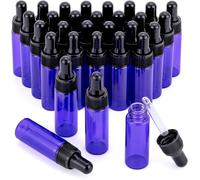 Lbgwp60-Lotde 30 Flacons Compte-Gouttes En Verre Rechargeables Avec Compte-Gouttes Pour Huiles Essentielles Et Échantillons De Lotion Parfumée Violet 5 Ml