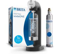 lbgwp60-MachineÀ Eau Pétillante Sodaone Noire - Inclus 1X Bouteille En Pet (1L) Et 1X Cylindre De Co2 Pour Gazéifier Votre Eau À La Maison